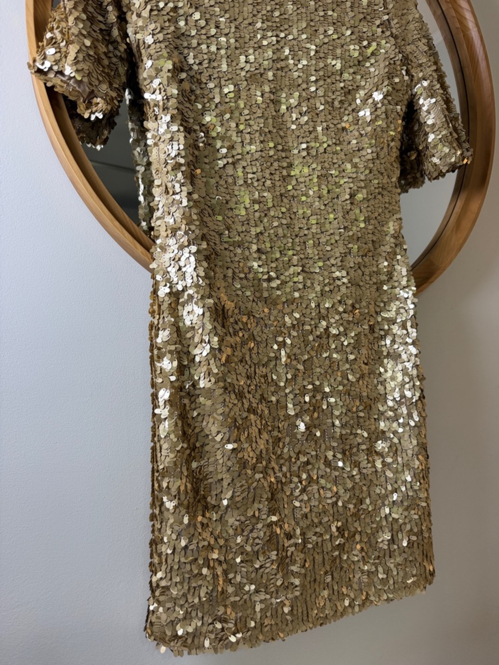 Ark & Co Gold Sequin Short Mini Dress - Picture 2 of 6